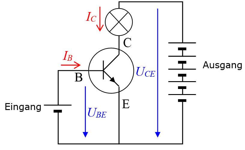 Bipolarer Transistor Prinzipschaltung